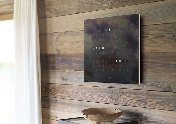 QlockTwo Classic Raw Iron