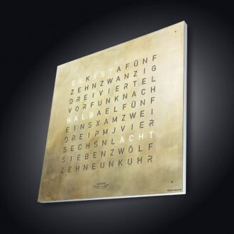 QlockTwo Classic Silvergold